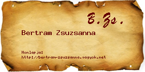 Bertram Zsuzsanna névjegykártya